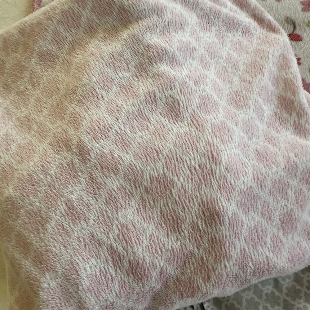 3 Piece Baby Girl Crib Bedding Set Birds Pink Lavender Floral & Carrier Cover - Picture 10 of 14